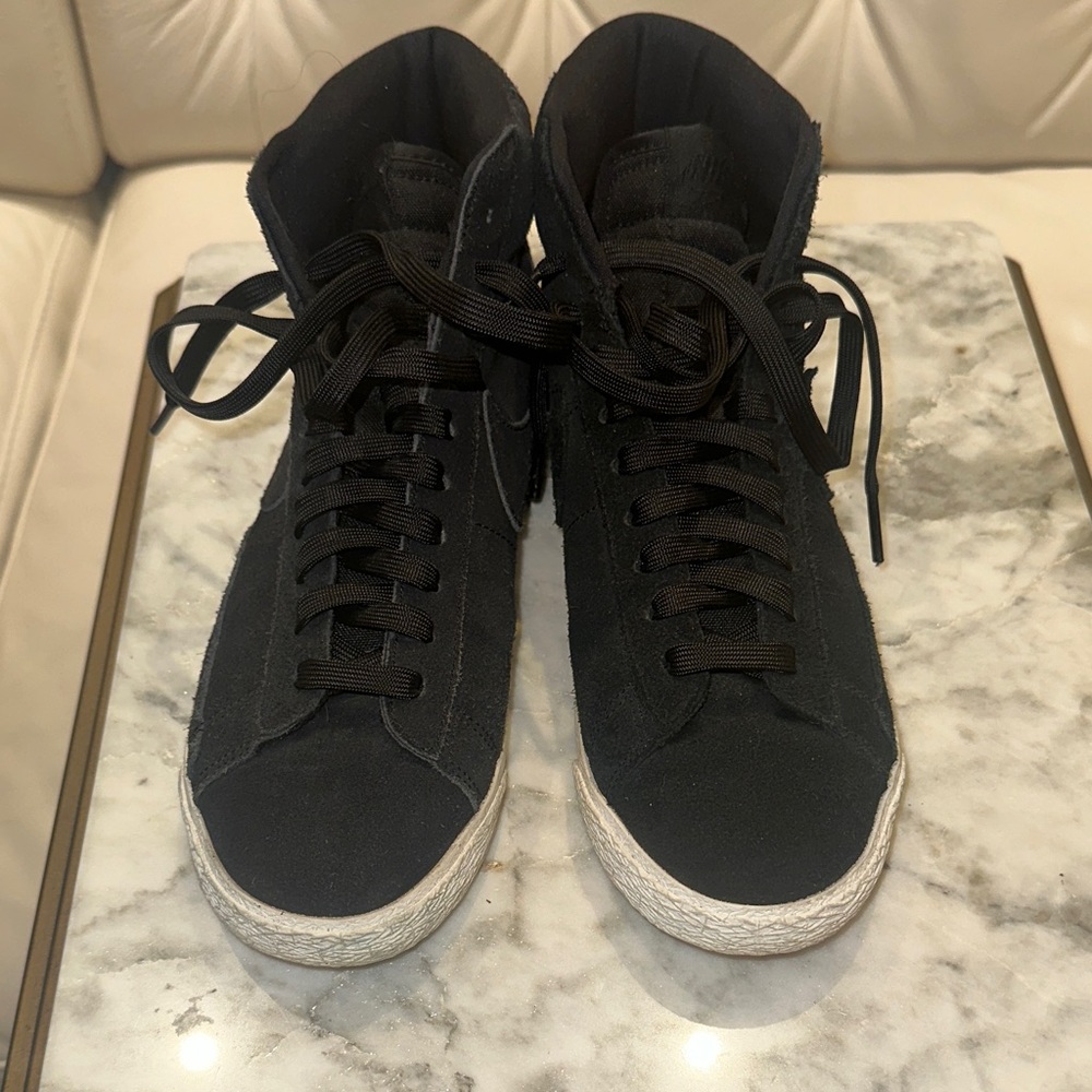 Black Suede Big Kids Nike Blazer Sneakers